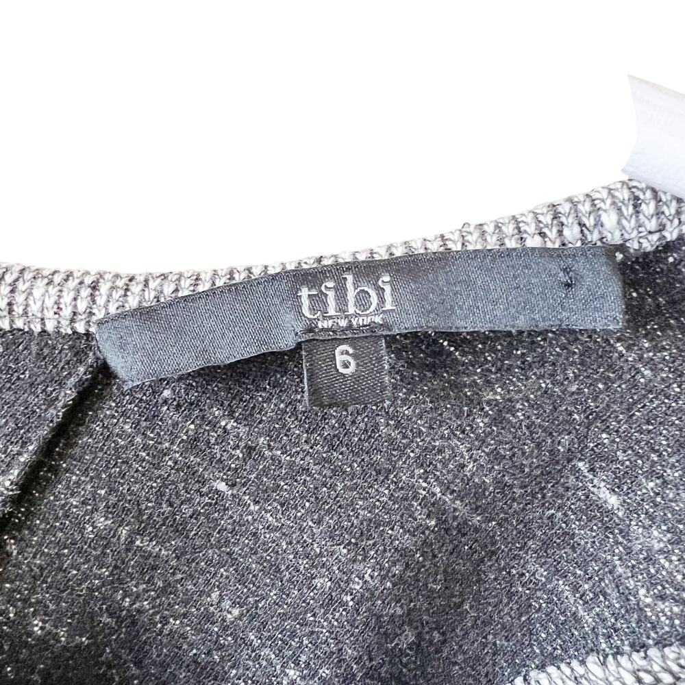 Tibi New York Tweed Knit Sheath Dress Long Sleeve Scoop Neck Zipper Back Size 6 - Picture 6 of 8